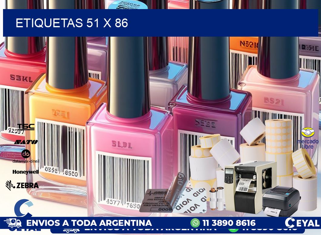 ETIQUETAS 51 x 86