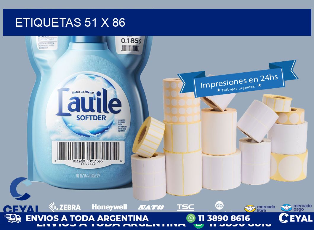 ETIQUETAS 51 x 86