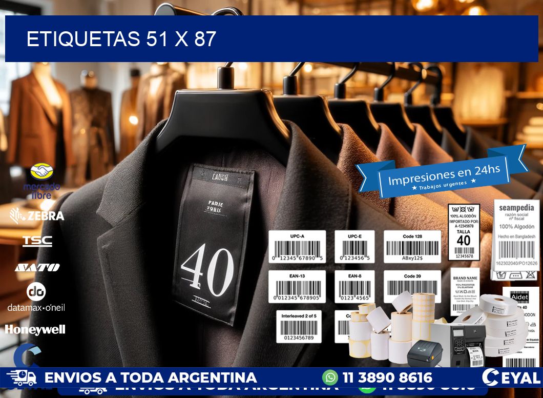 ETIQUETAS 51 x 87
