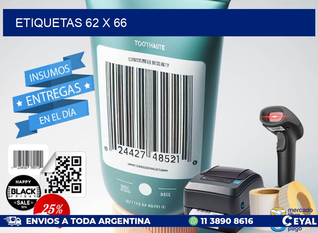 ETIQUETAS 62 x 66