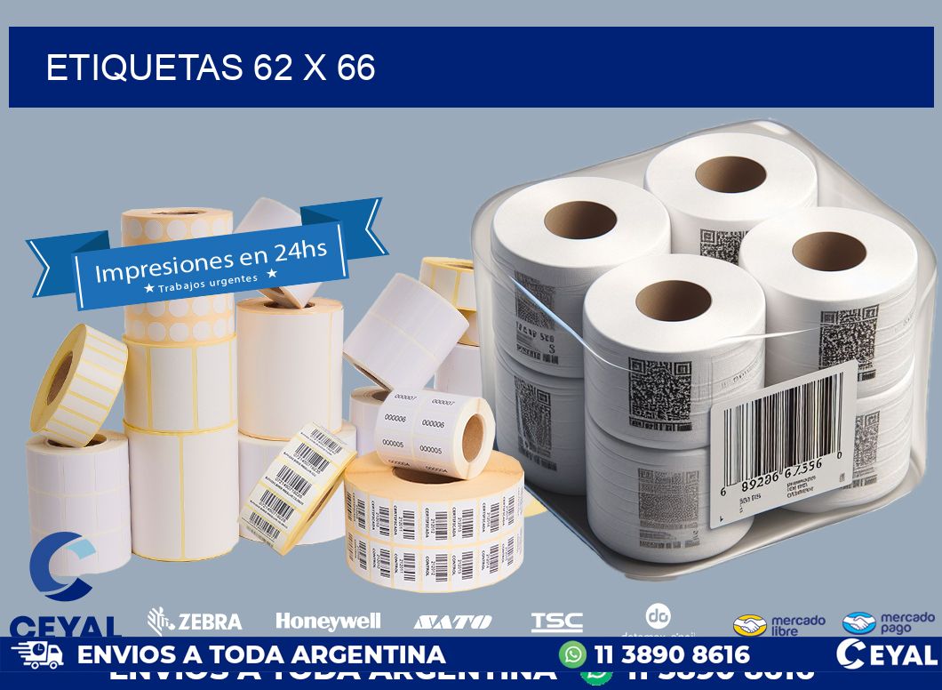 ETIQUETAS 62 x 66