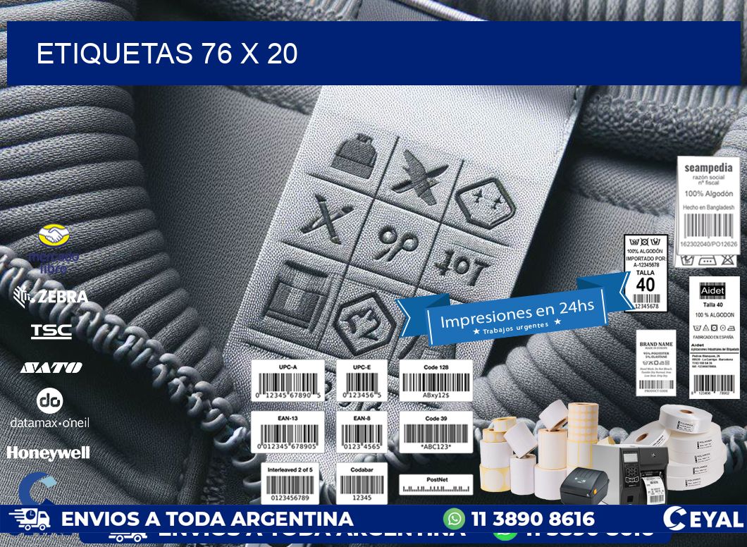 ETIQUETAS 76 x 20