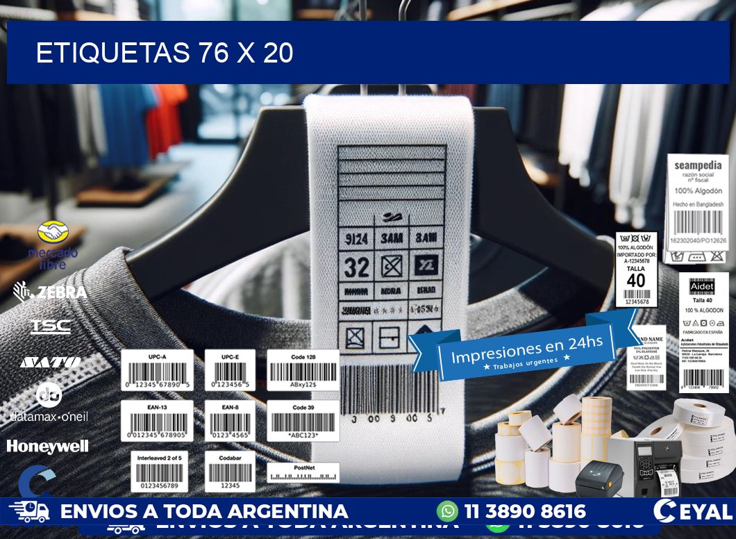 ETIQUETAS 76 x 20