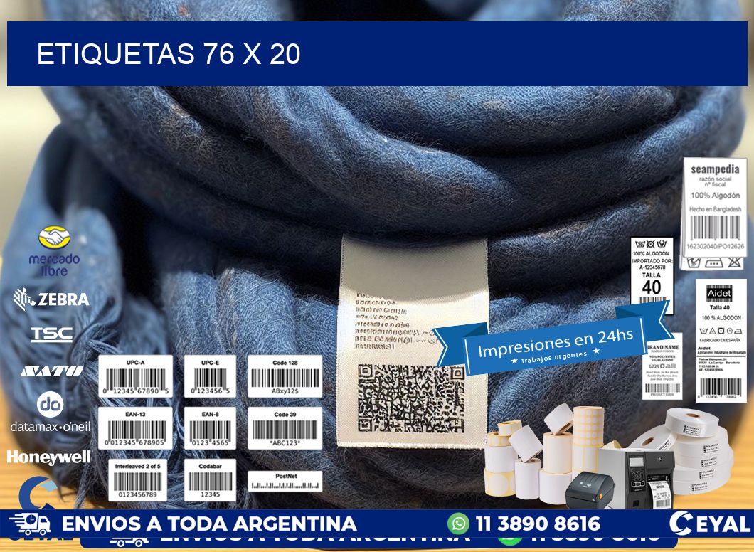 ETIQUETAS 76 x 20