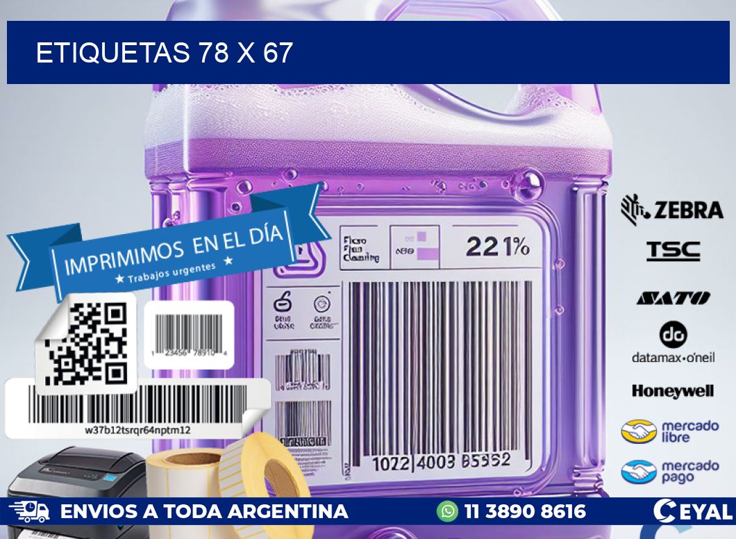 ETIQUETAS 78 x 67