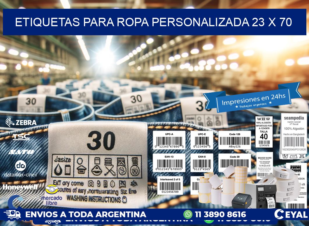 ETIQUETAS PARA ROPA PERSONALIZADA 23 x 70