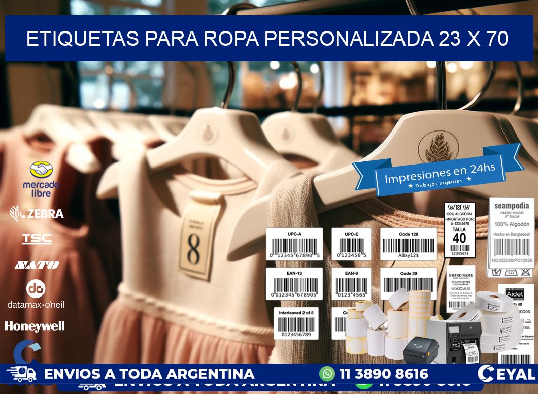 ETIQUETAS PARA ROPA PERSONALIZADA 23 x 70