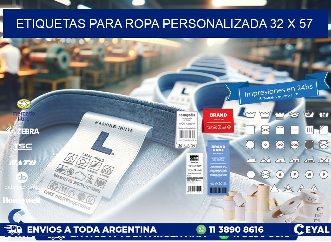 ETIQUETAS PARA ROPA PERSONALIZADA 32 x 57