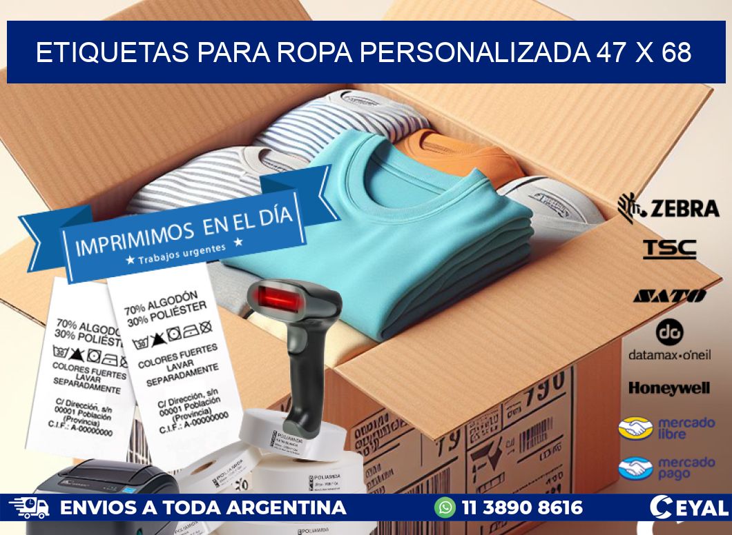 ETIQUETAS PARA ROPA PERSONALIZADA 47 x 68