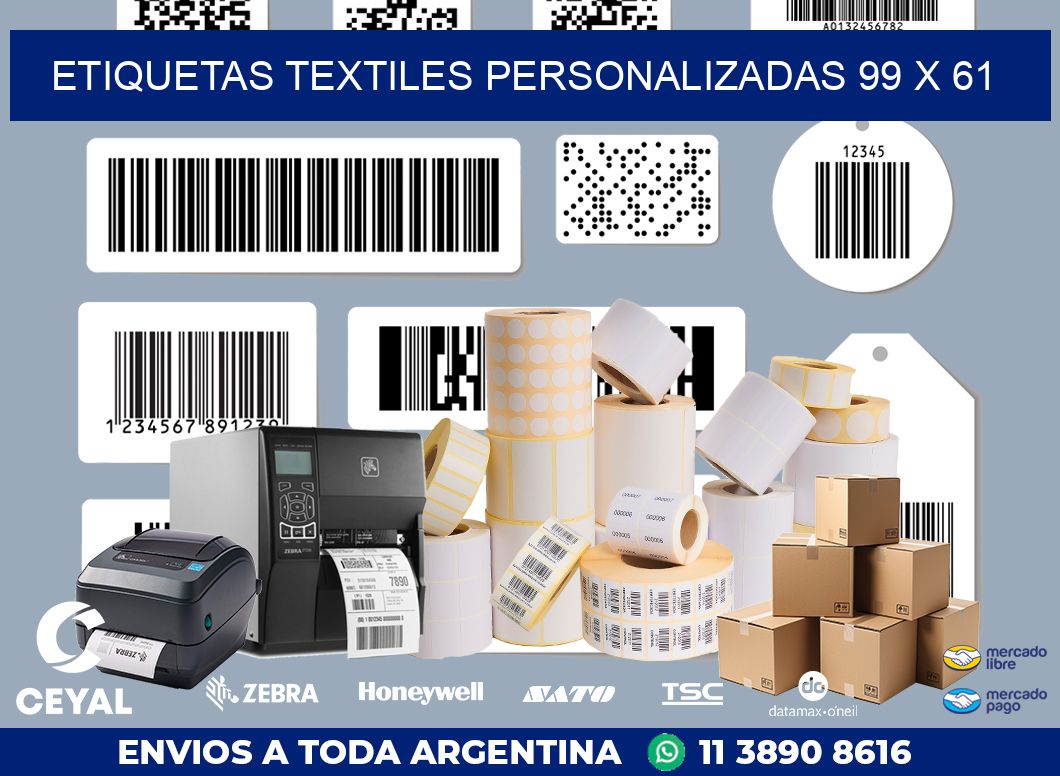 ETIQUETAS TEXTILES PERSONALIZADAS 99 x 61