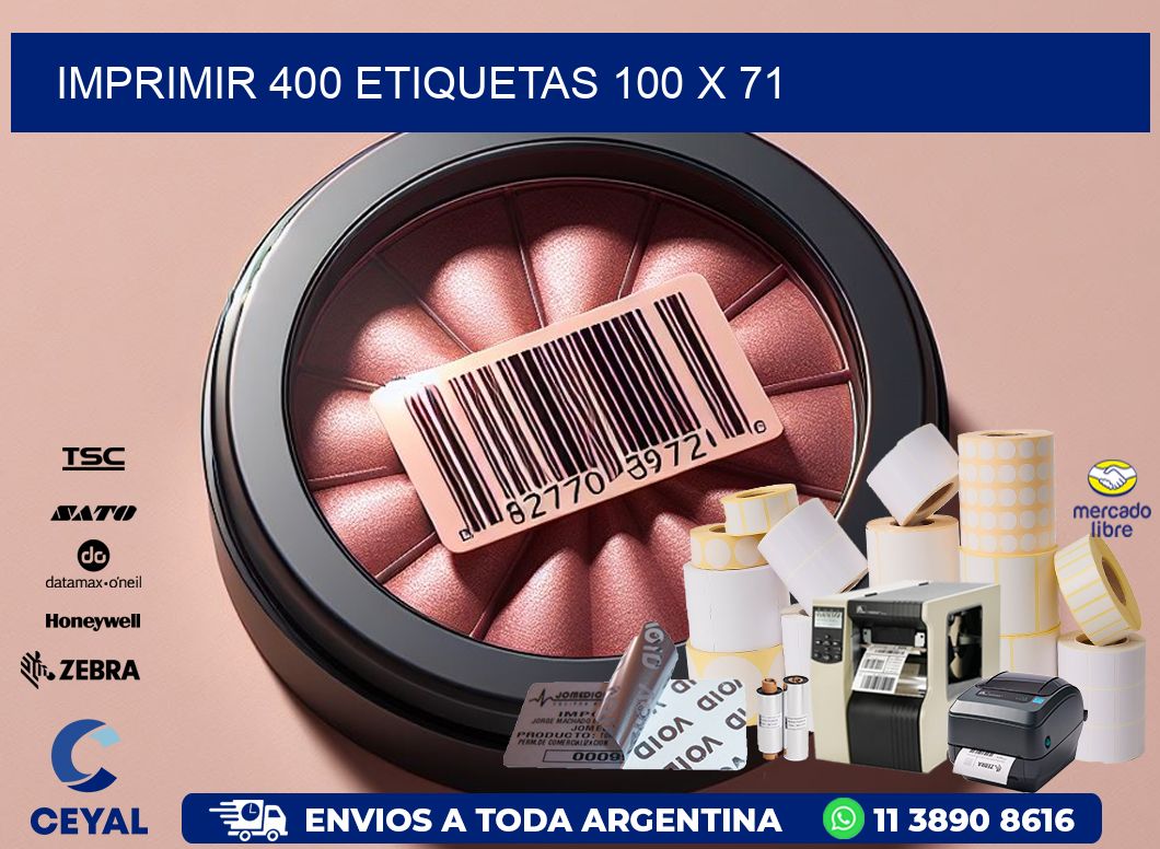 IMPRIMIR 400 ETIQUETAS 100 x 71
