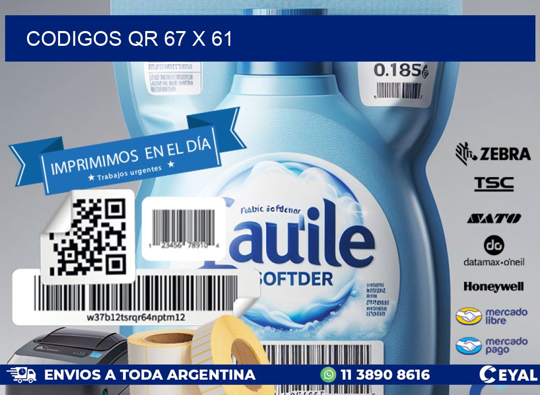 CODIGOS QR 67 x 61