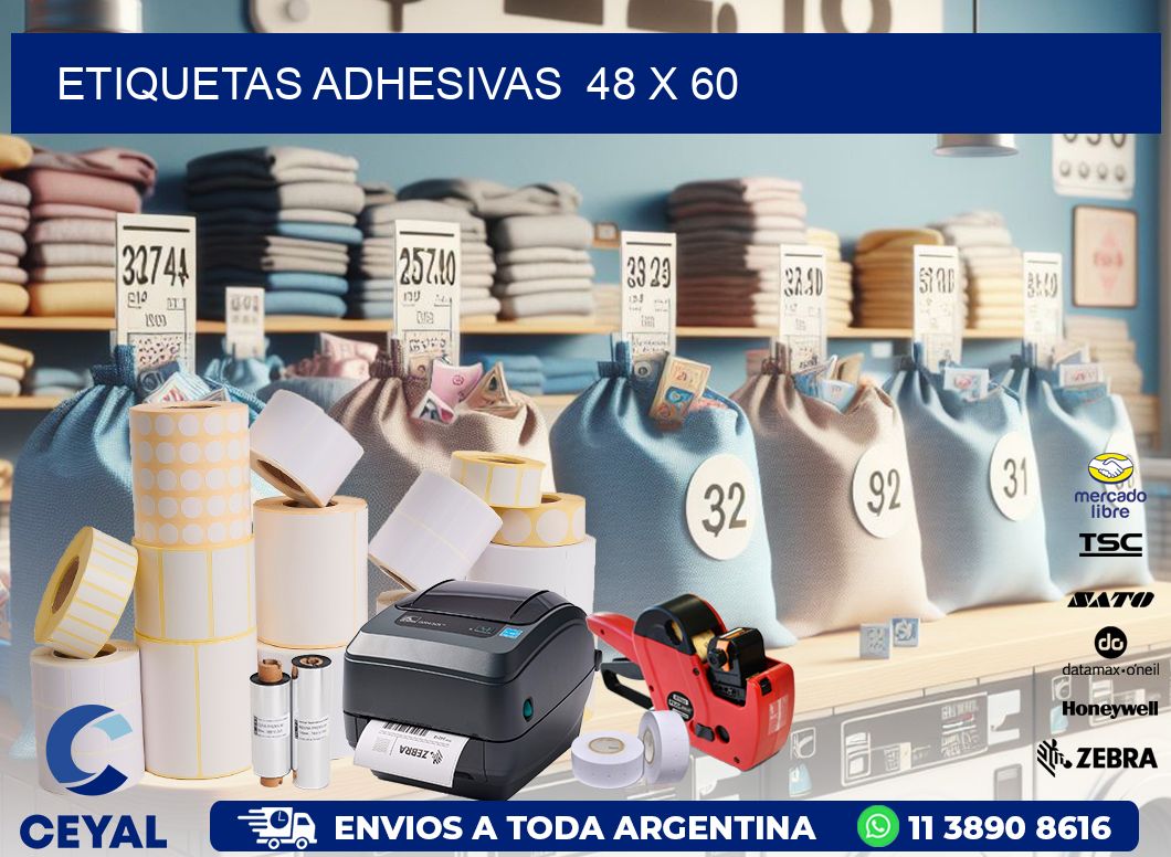 ETIQUETAS ADHESIVAS  48 x 60