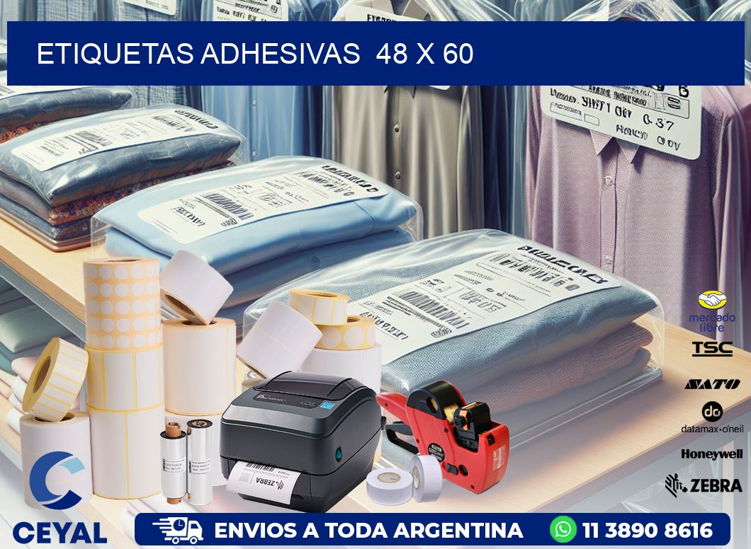 ETIQUETAS ADHESIVAS  48 x 60