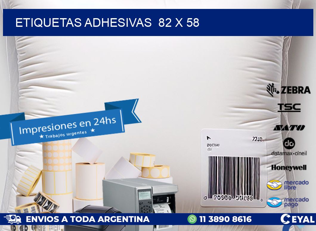 ETIQUETAS ADHESIVAS  82 x 58