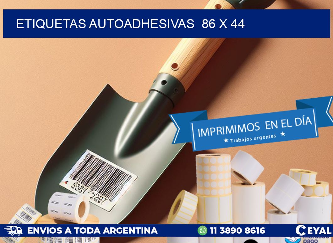 ETIQUETAS AUTOADHESIVAS  86 x 44