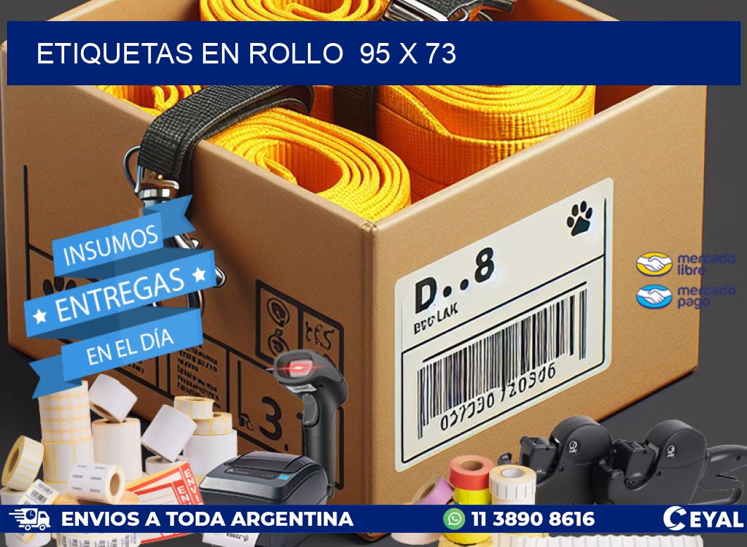 ETIQUETAS EN ROLLO  95 x 73