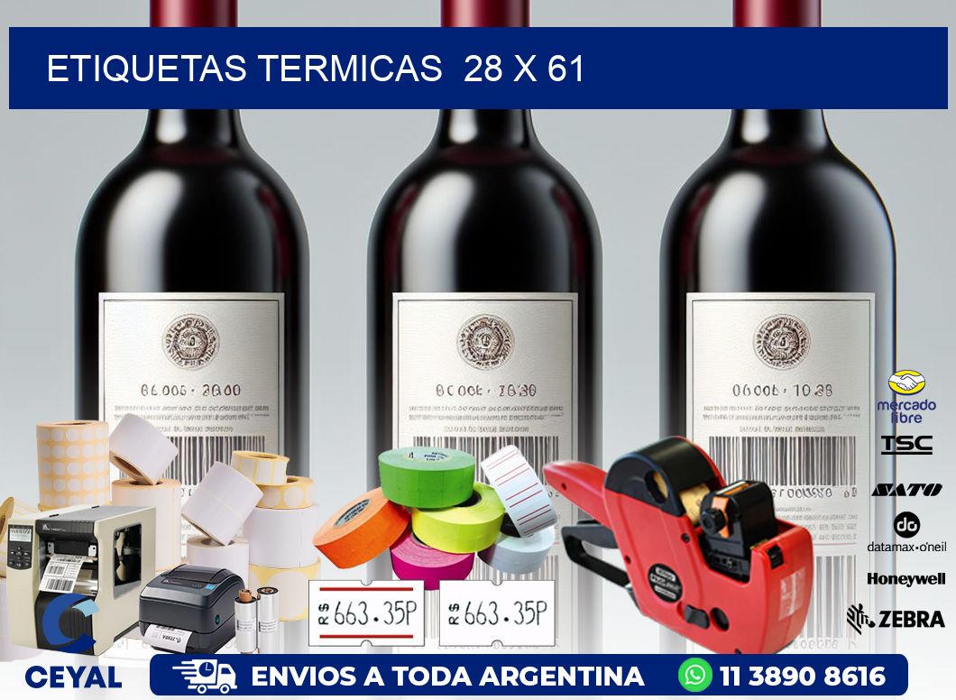 ETIQUETAS TERMICAS 28 x 61