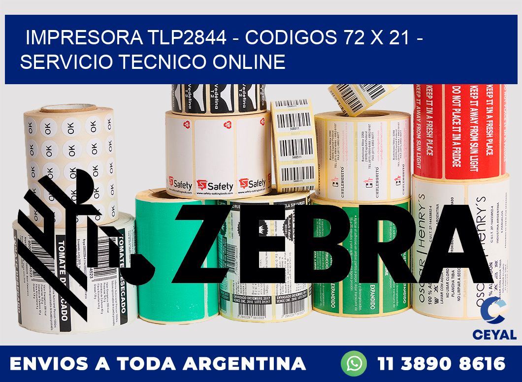IMPRESORA TLP2844 - CODIGOS 72 x 21 - SERVICIO TECNICO ONLINE