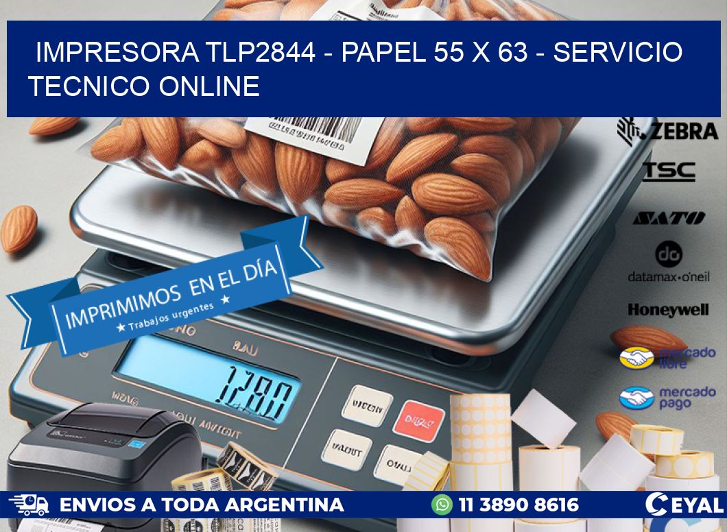 IMPRESORA TLP2844 - PAPEL 55 x 63 - SERVICIO TECNICO ONLINE