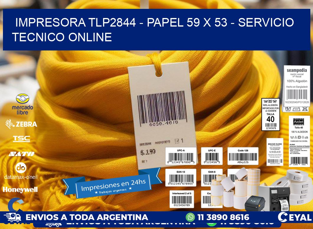 IMPRESORA TLP2844 - PAPEL 59 x 53 - SERVICIO TECNICO ONLINE