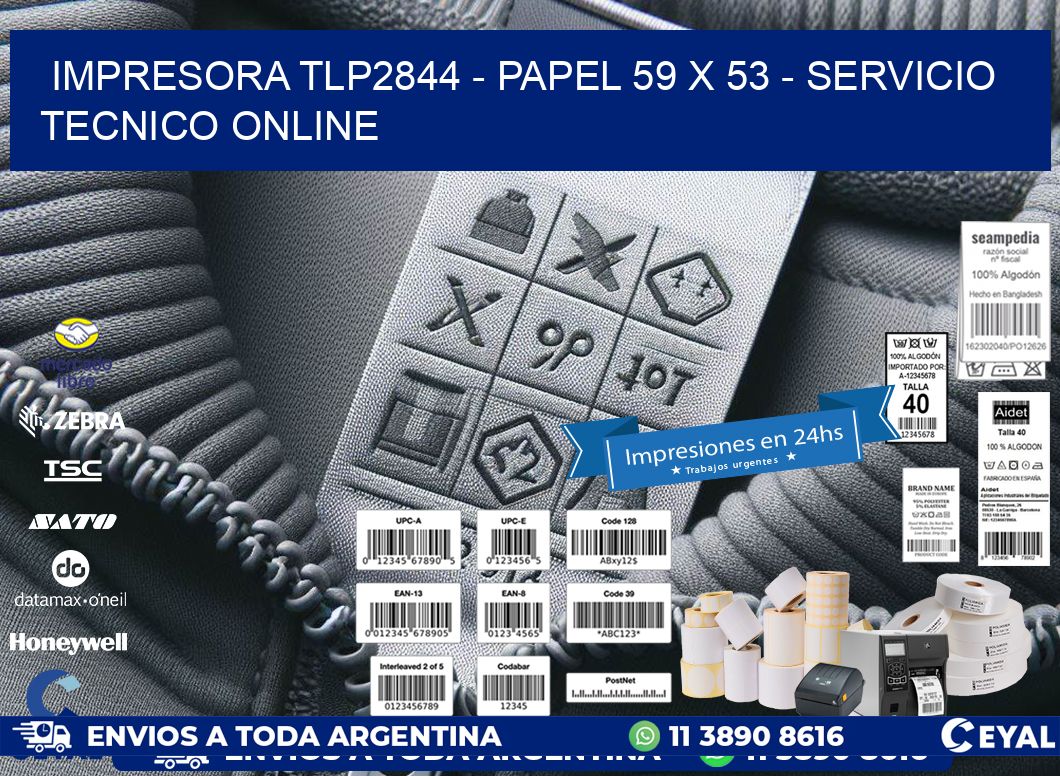 IMPRESORA TLP2844 - PAPEL 59 x 53 - SERVICIO TECNICO ONLINE