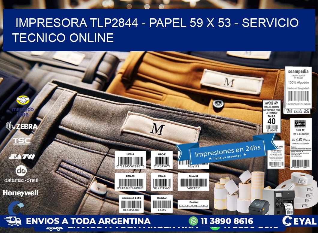 IMPRESORA TLP2844 - PAPEL 59 x 53 - SERVICIO TECNICO ONLINE
