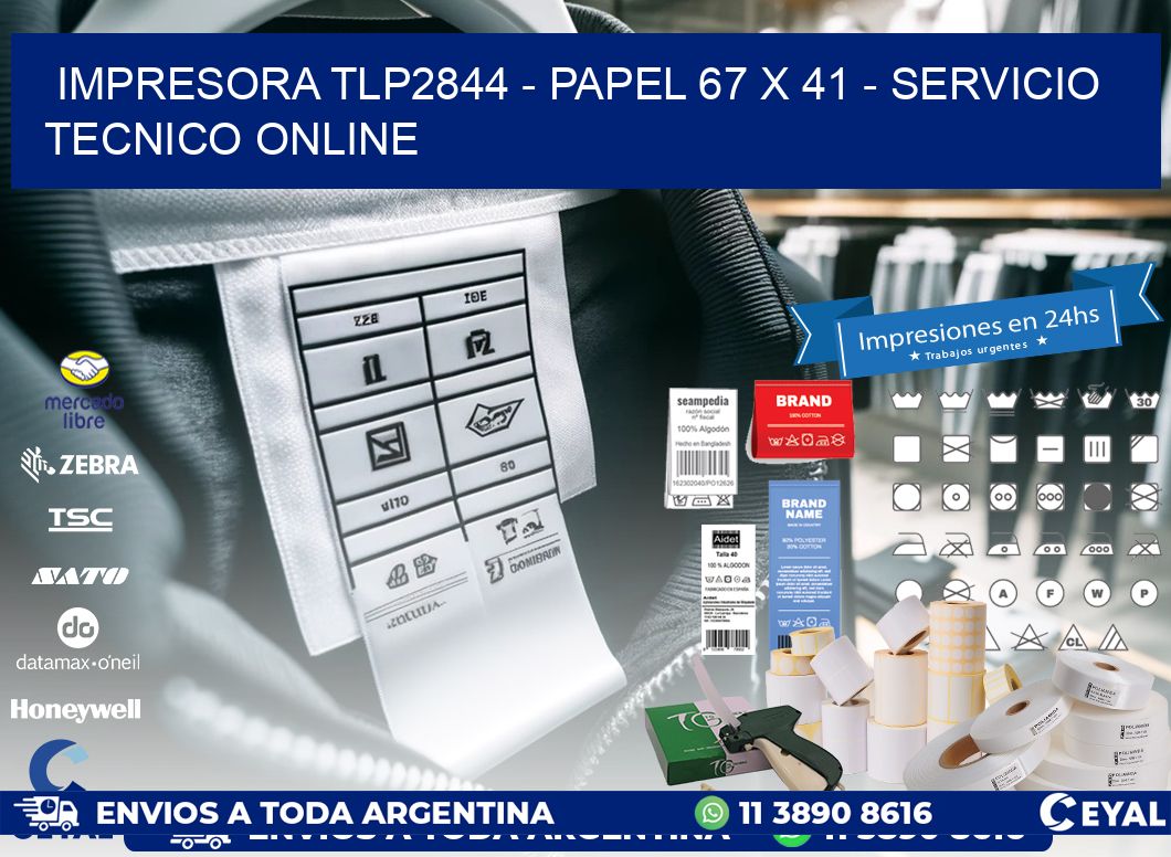 IMPRESORA TLP2844 - PAPEL 67 x 41 - SERVICIO TECNICO ONLINE