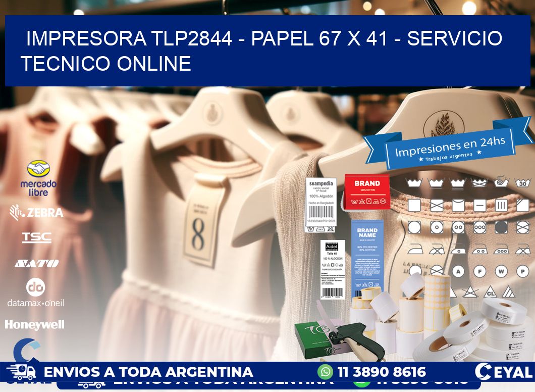 IMPRESORA TLP2844 - PAPEL 67 x 41 - SERVICIO TECNICO ONLINE