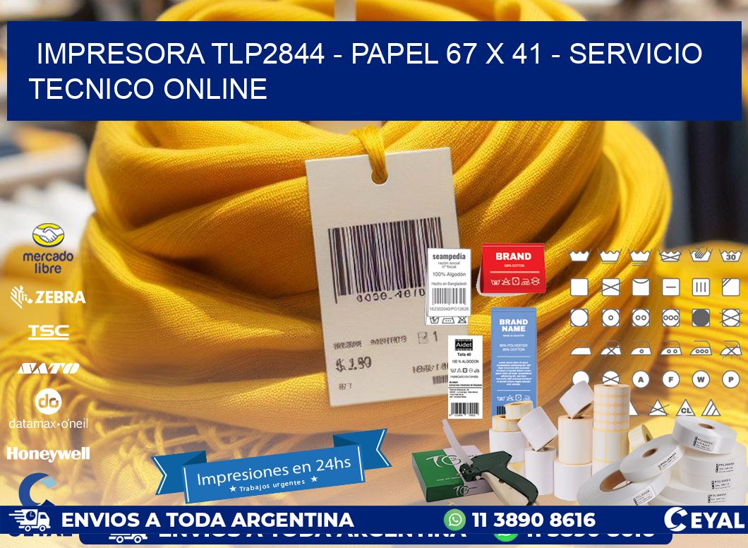 IMPRESORA TLP2844 – PAPEL 67 x 41 – SERVICIO TECNICO ONLINE