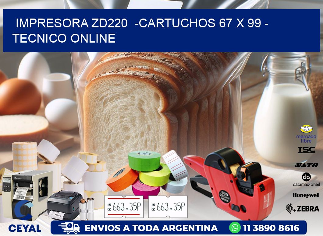 IMPRESORA ZD220 -CARTUCHOS 67 x 99 - TECNICO ONLINE
