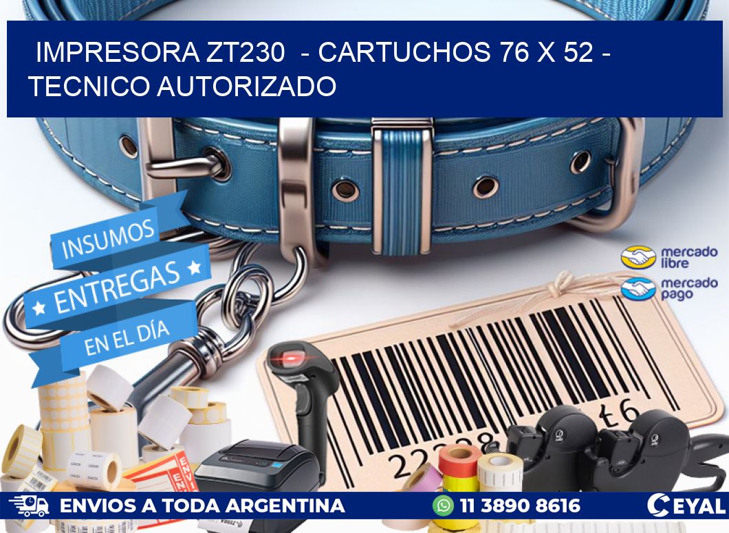 IMPRESORA ZT230  - CARTUCHOS 76 x 52 - TECNICO AUTORIZADO