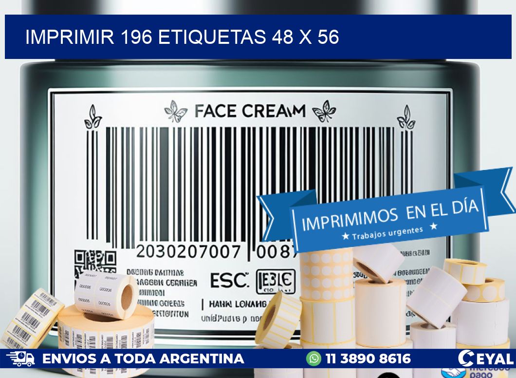 IMPRIMIR 196 ETIQUETAS 48 x 56