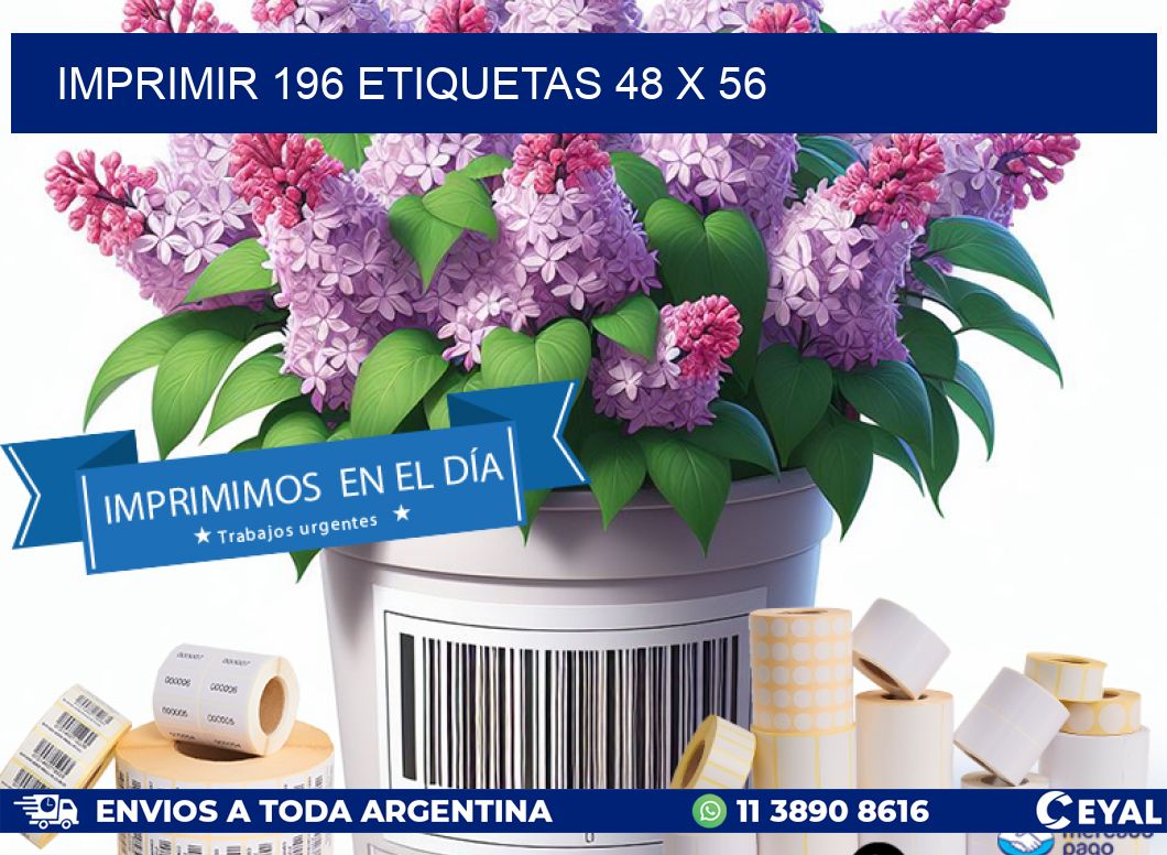 IMPRIMIR 196 ETIQUETAS 48 x 56