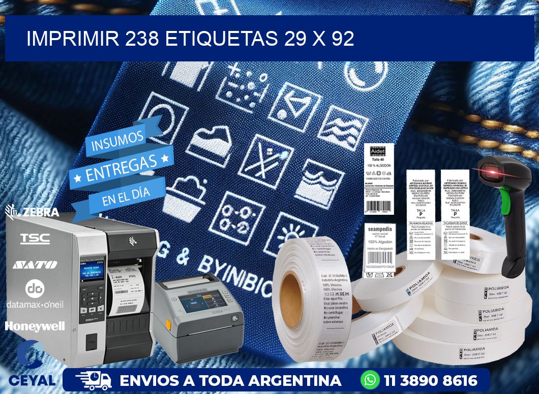 IMPRIMIR 238 ETIQUETAS 29 x 92