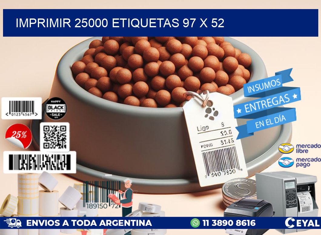 IMPRIMIR 25000 ETIQUETAS 97 x 52