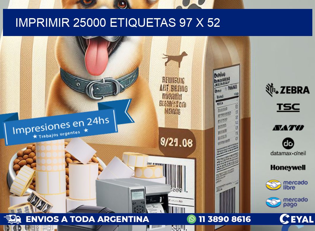 IMPRIMIR 25000 ETIQUETAS 97 x 52