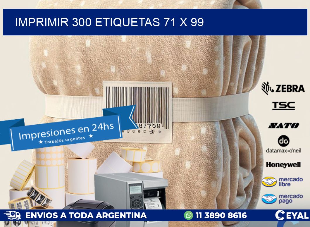 IMPRIMIR 300 ETIQUETAS 71 x 99