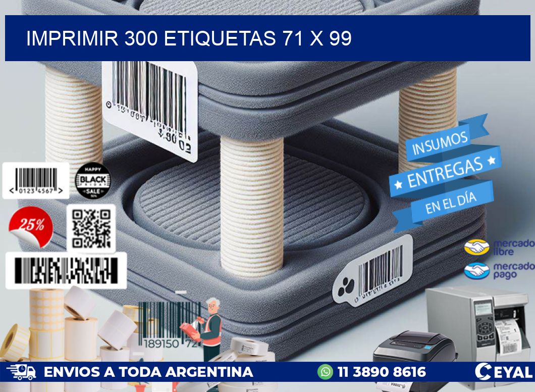 IMPRIMIR 300 ETIQUETAS 71 x 99