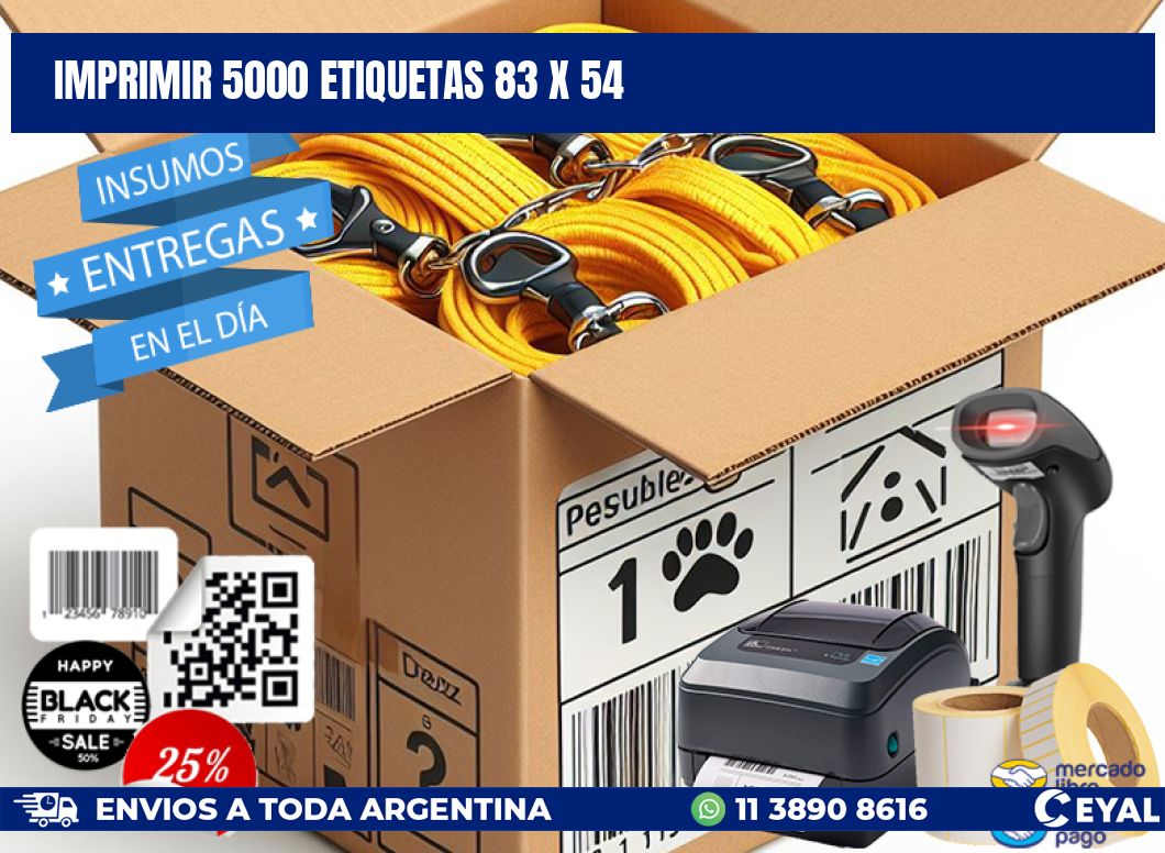 IMPRIMIR 5000 ETIQUETAS 83 x 54