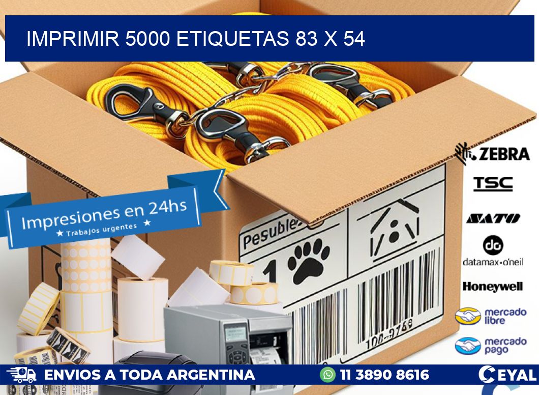 IMPRIMIR 5000 ETIQUETAS 83 x 54