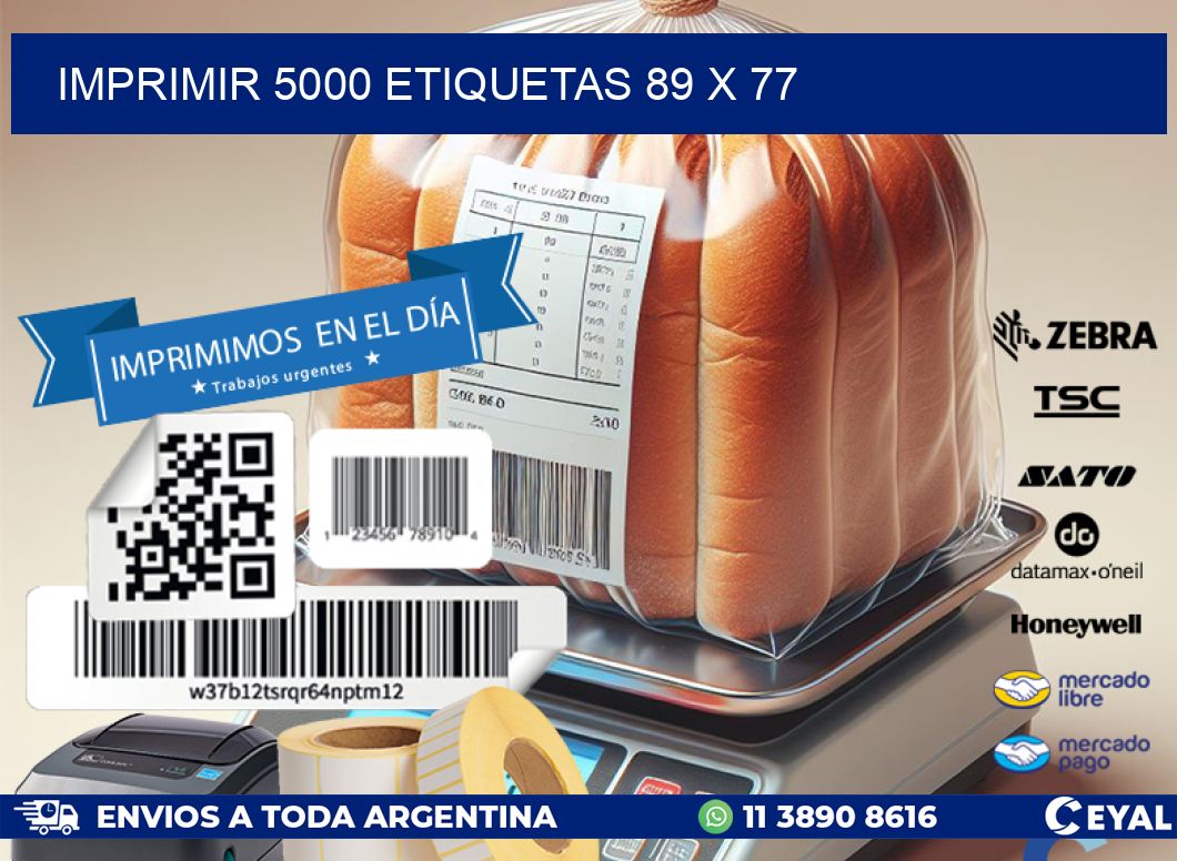 IMPRIMIR 5000 ETIQUETAS 89 x 77