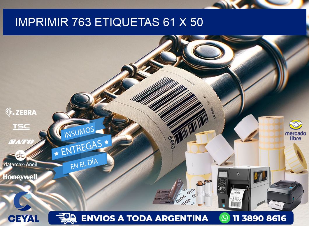 IMPRIMIR 763 ETIQUETAS 61 x 50