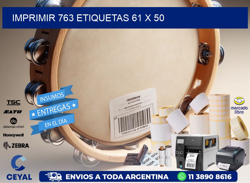 IMPRIMIR 763 ETIQUETAS 61 x 50