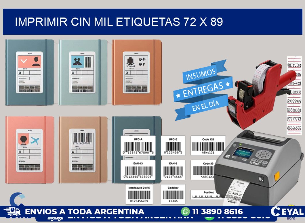 IMPRIMIR CIN MIL ETIQUETAS 72 x 89