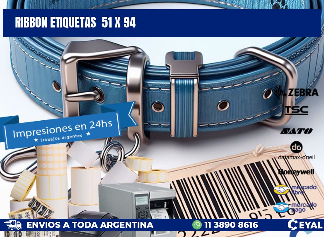 RIBBON ETIQUETAS  51 x 94