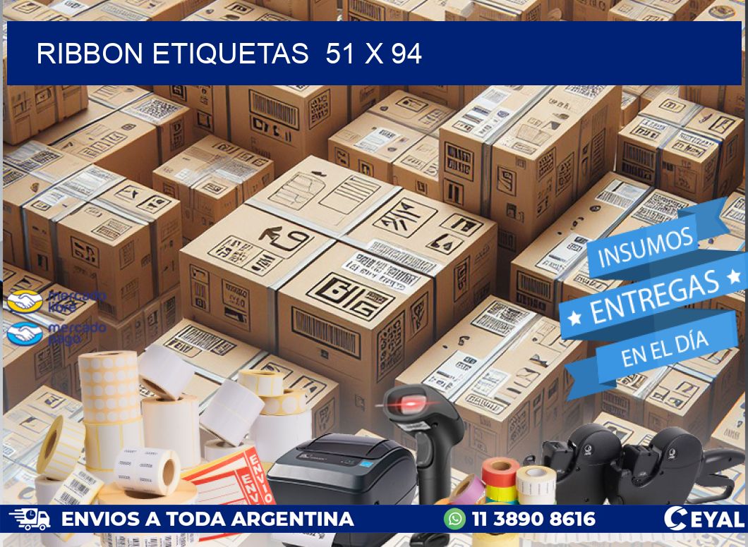 RIBBON ETIQUETAS  51 x 94