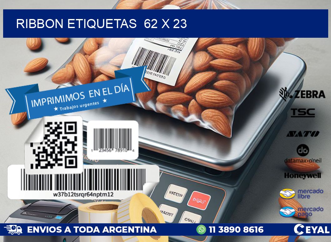 RIBBON ETIQUETAS  62 x 23