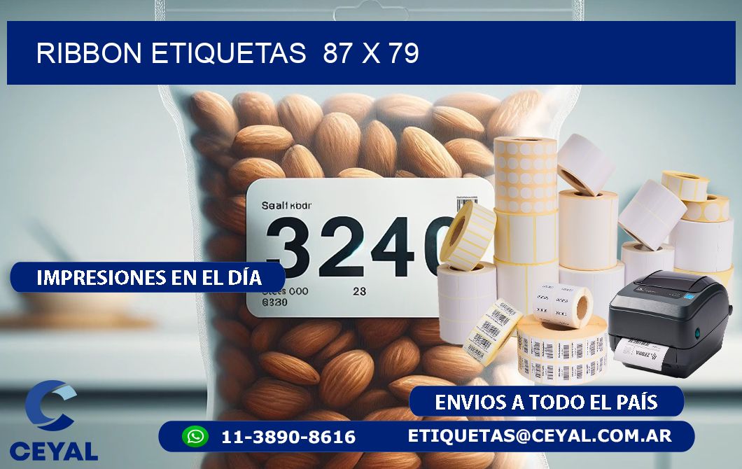 RIBBON ETIQUETAS 87 x 79