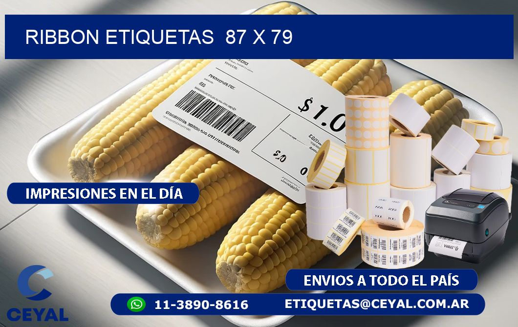RIBBON ETIQUETAS 87 x 79
